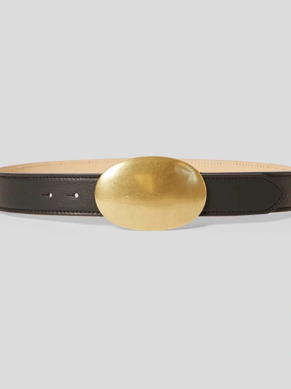 Myra leather black and gold belt